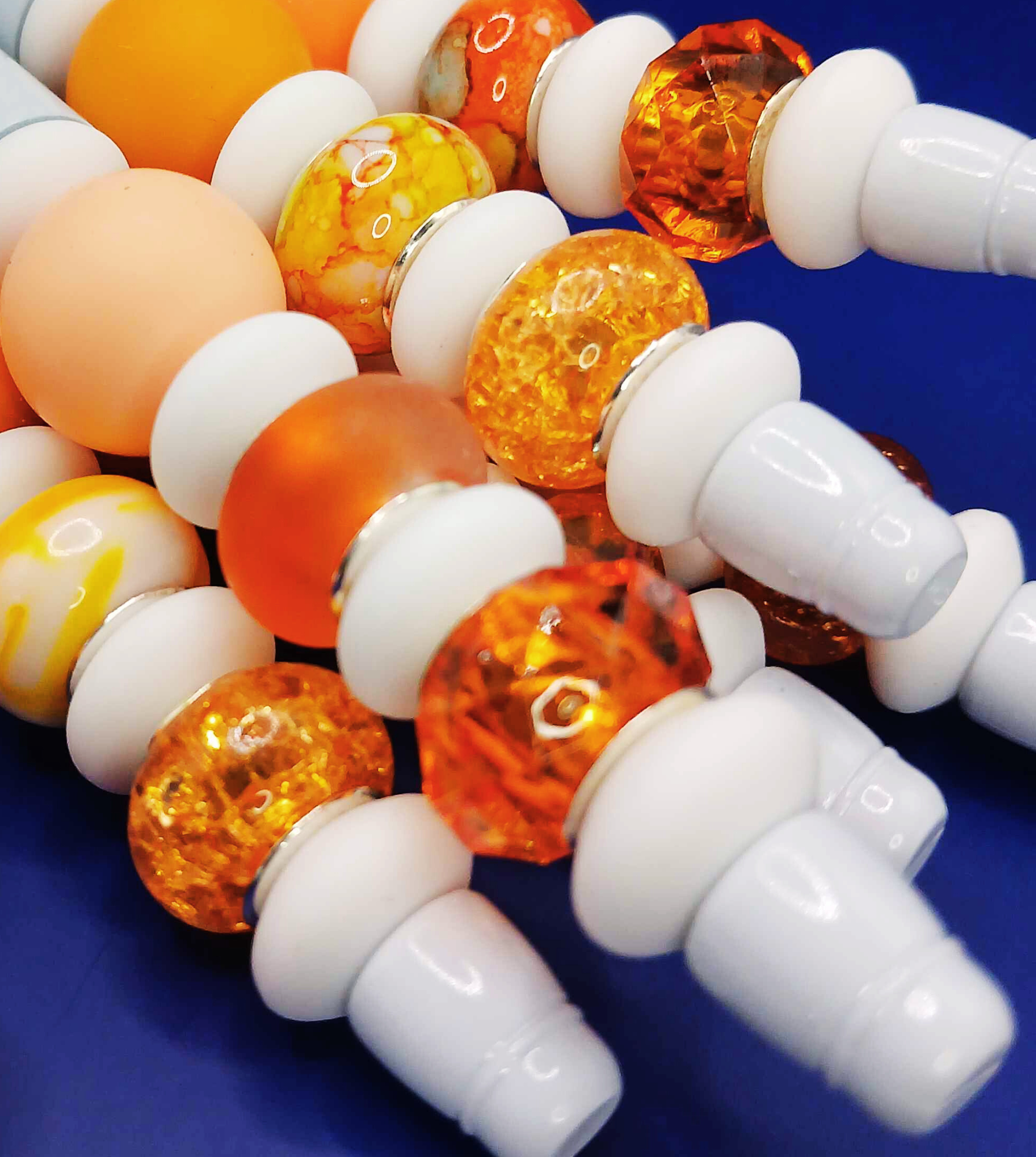 Showcase of handcrafted orange pens 1